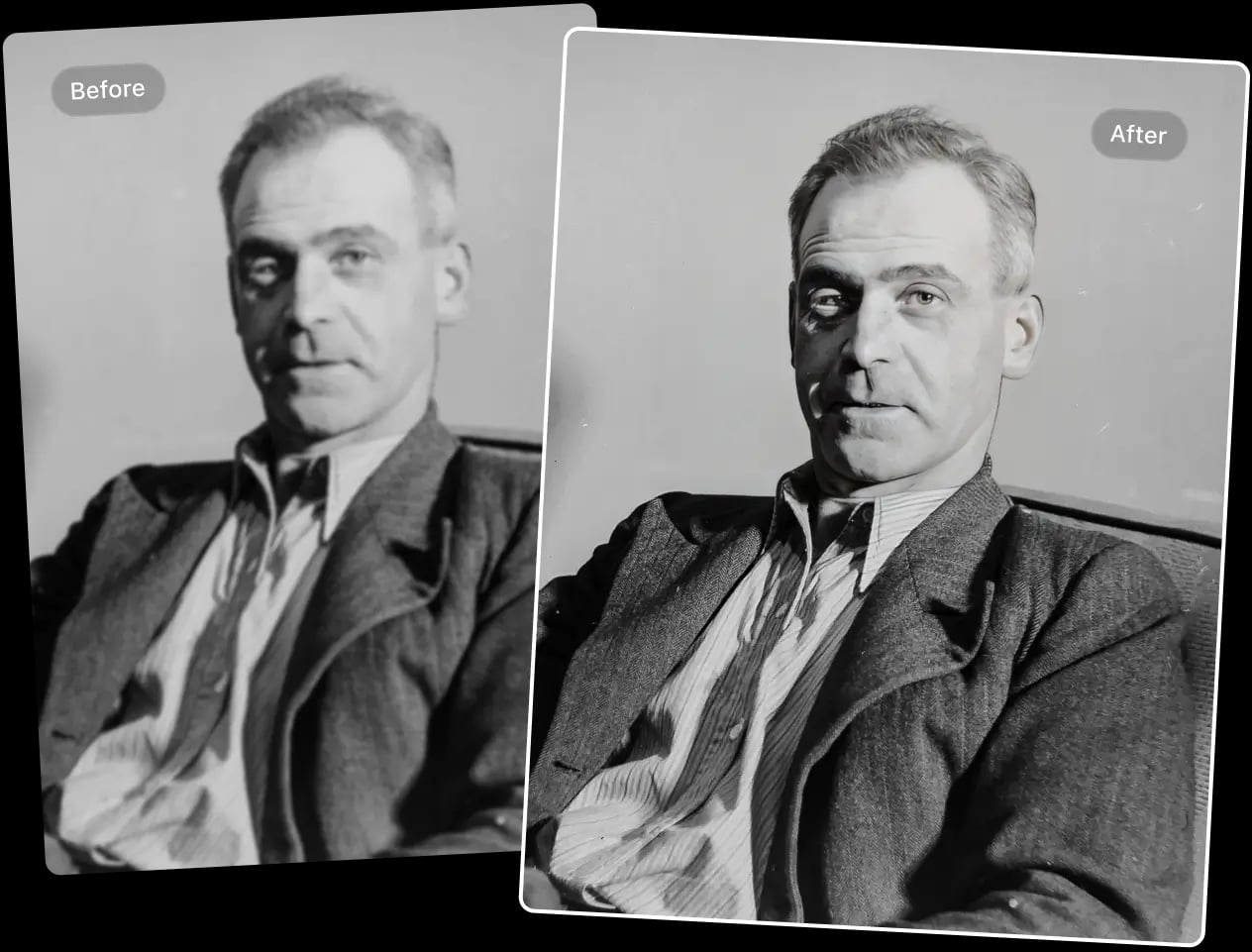 retouch old portrait